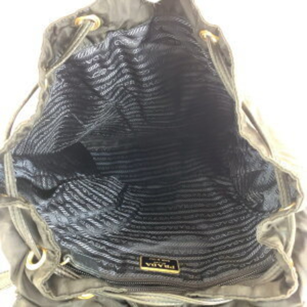 Prada Tessuto Triangular Chain Shoulder Black Nyl… - image 8